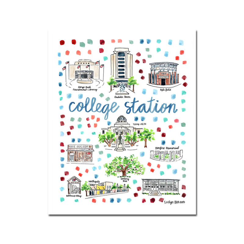 "College Station, TX" Fine Art Print
