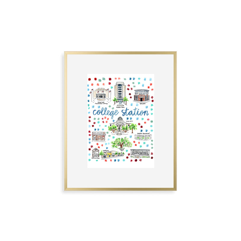 "College Station, TX" Fine Art Print