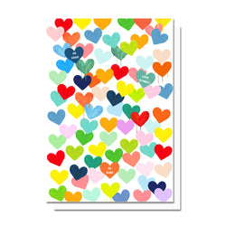 Confetti Hearts Card