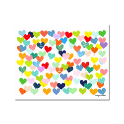 The "Confetti Hearts" Art Print