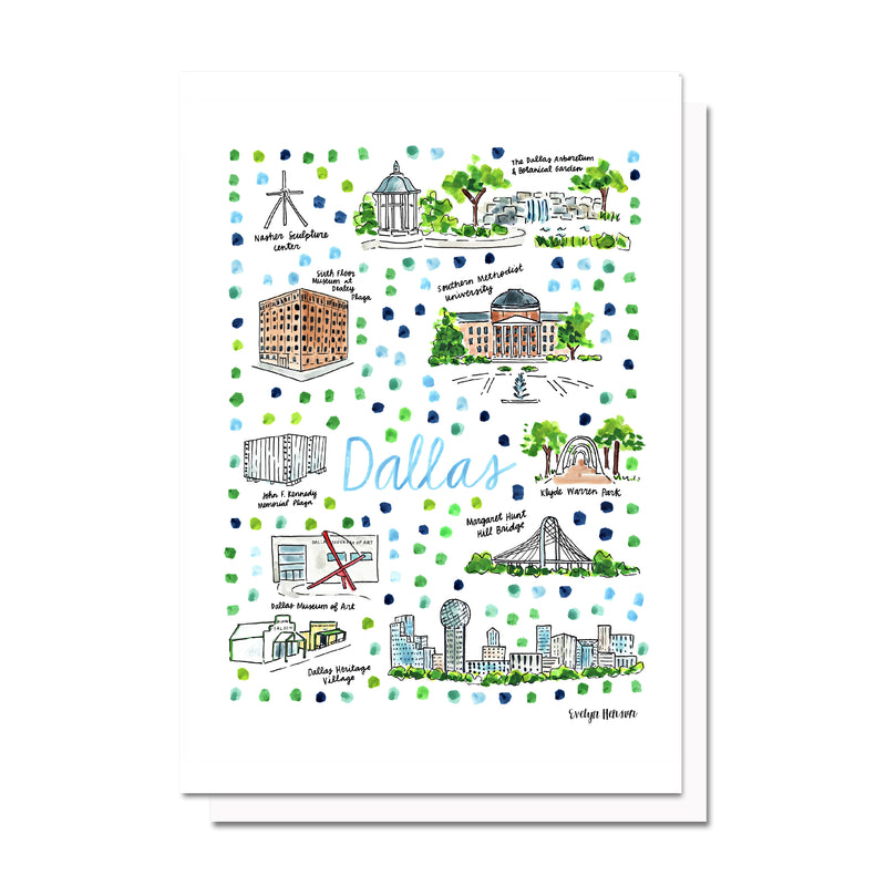 Dallas, TX Map Card