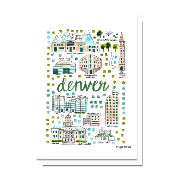 Denver, CO Map Card