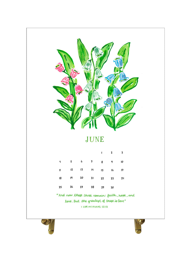 2023 Desk Calendar, Floral Verse Edition