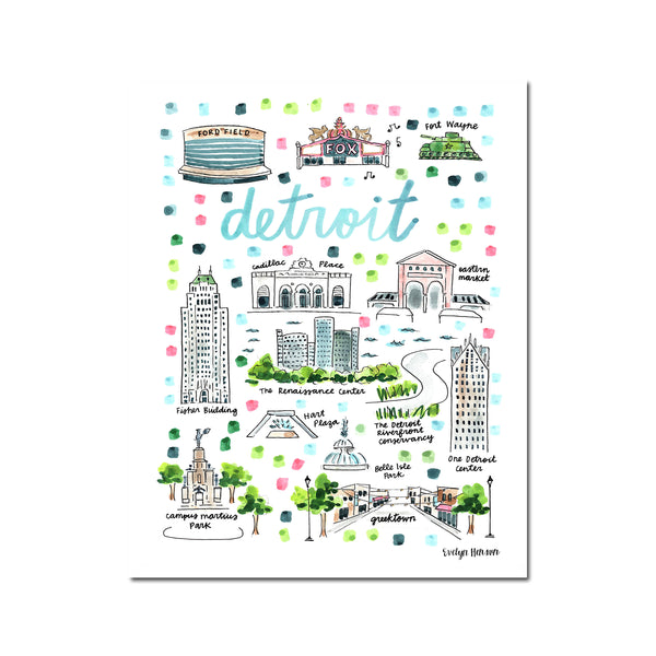 "Detroit, MI" Fine Art Print