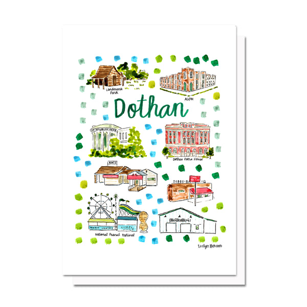 Dothan, AL Map Card