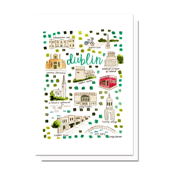 Dublin, Ireland Map Card