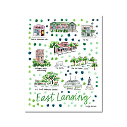 "East Lansing, MI" Fine Art Print