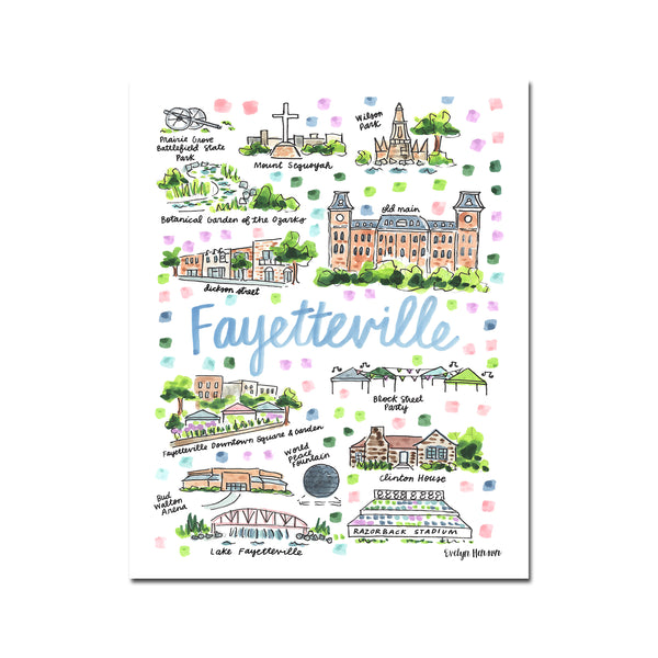 "Fayetteville, AR" Fine Art Print