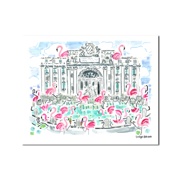 The "Flamingo to Rome" Fine Art Print