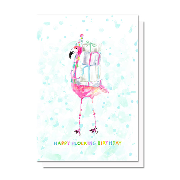 Happy Flocking Birthday Card