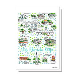 Florida Keys, FL Map Card