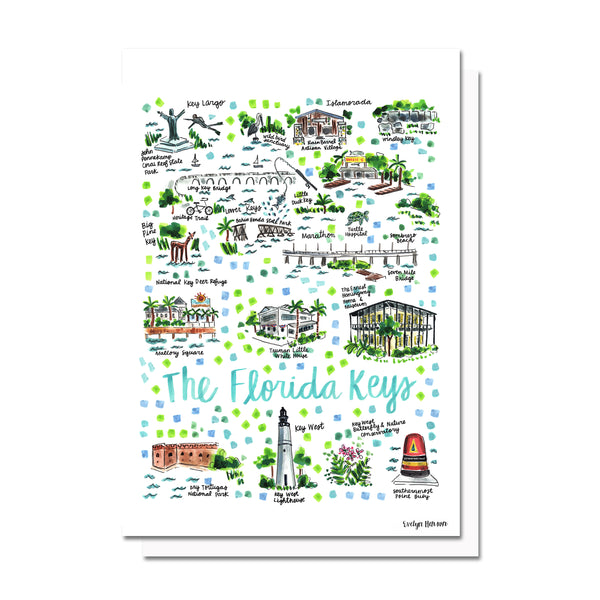 Florida Keys, FL Map Card