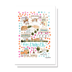 Fort Worth, TX Map Card
