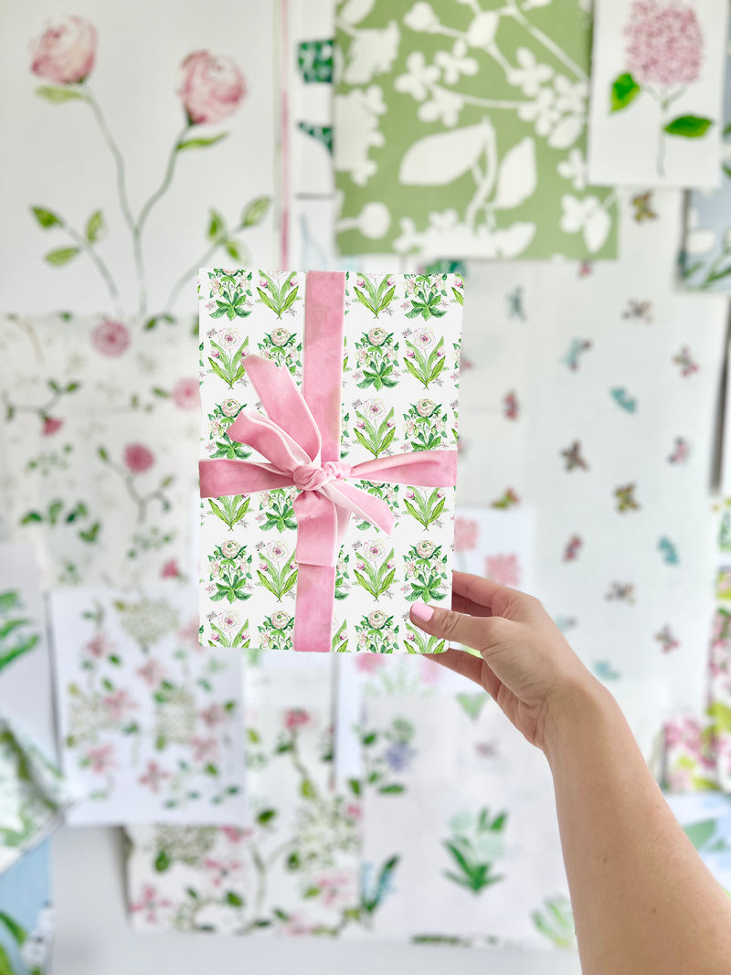 Pink Flowers Wrapping Paper