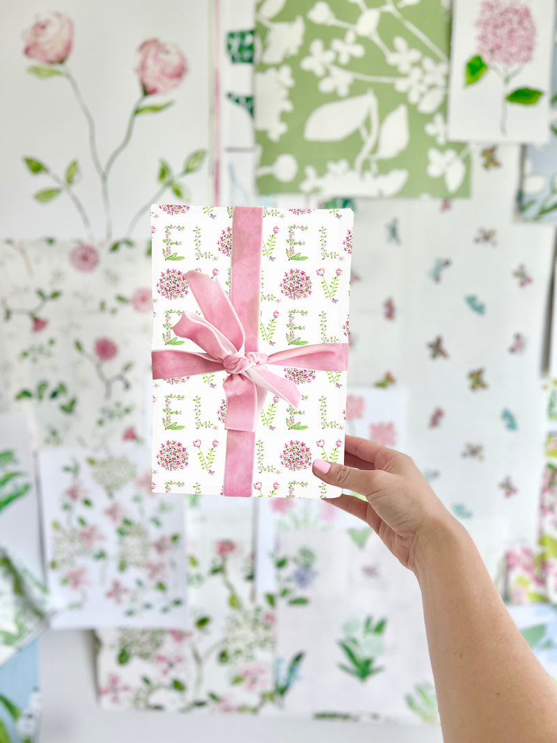 Floral LOVE Wrapping Paper