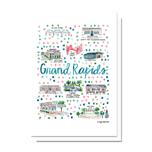 Grand Rapids, MI Map Card