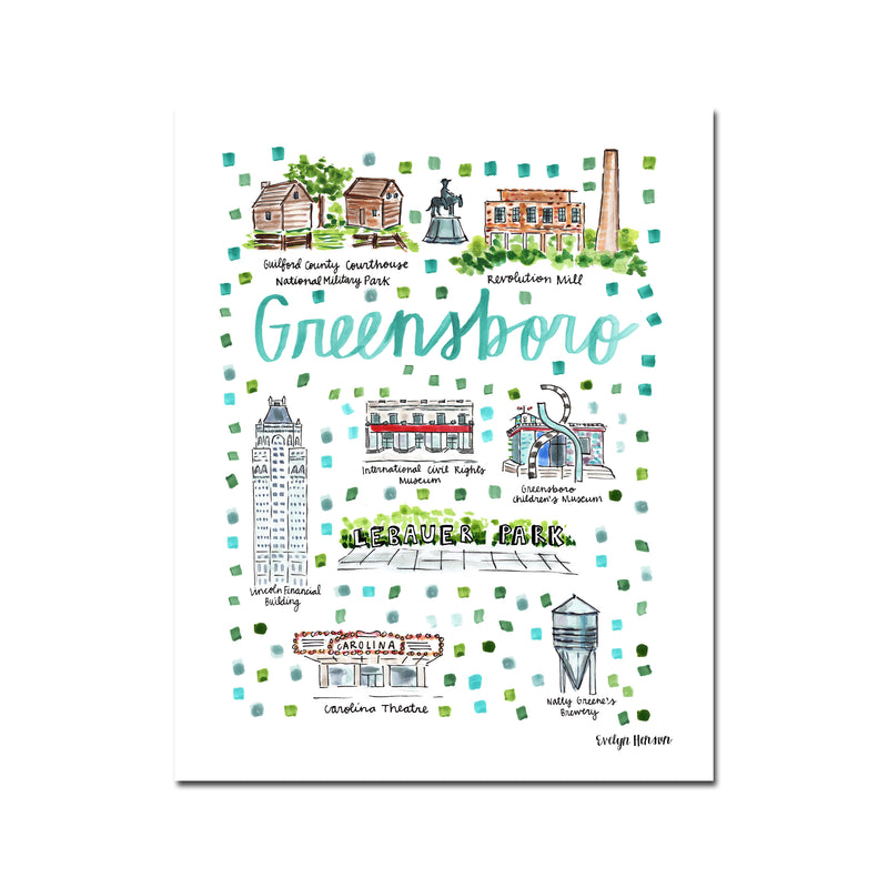 "Greensboro, NC" Fine Art Print