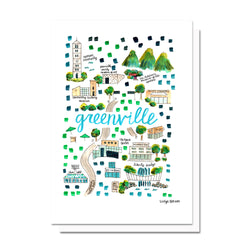 Greenville, SC Map Card