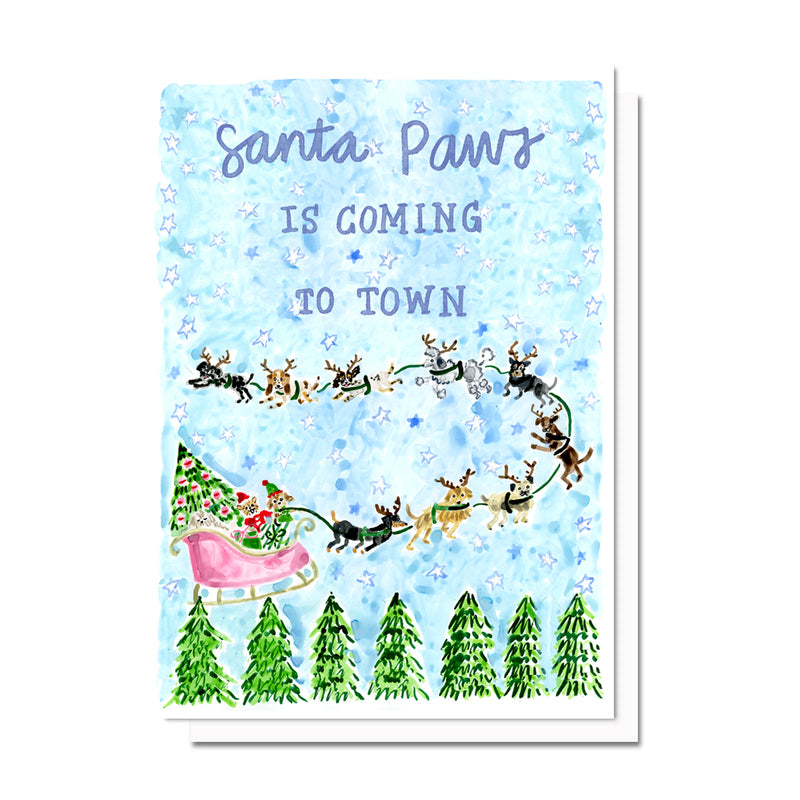 Santa Paws is Coming to Town Card