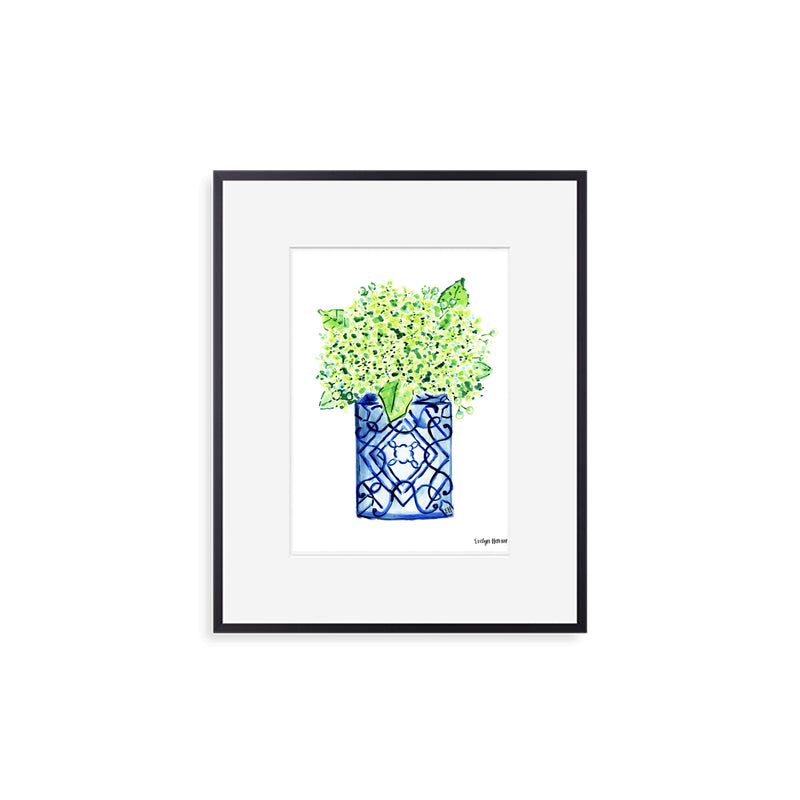 The "Happy Green Hydrangeas" Fine Art Print