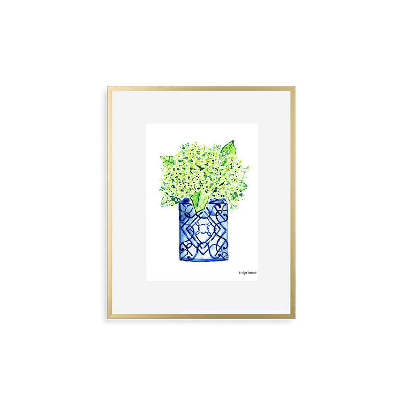 The "Happy Green Hydrangeas" Fine Art Print