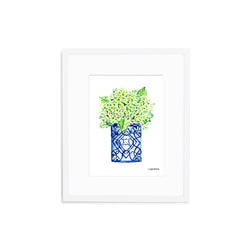 The "Happy Green Hydrangeas" Fine Art Print