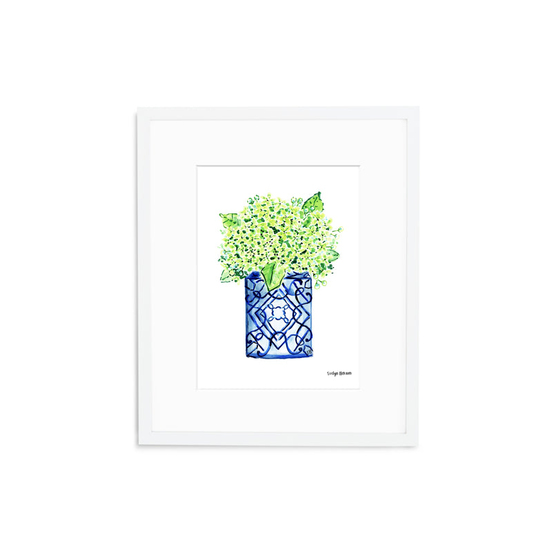 The "Happy Green Hydrangeas" Fine Art Print