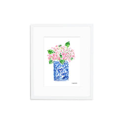 The "Happy Pink Hydrangeas" Fine Art Print