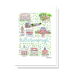 Hillsborough, NC Map Card