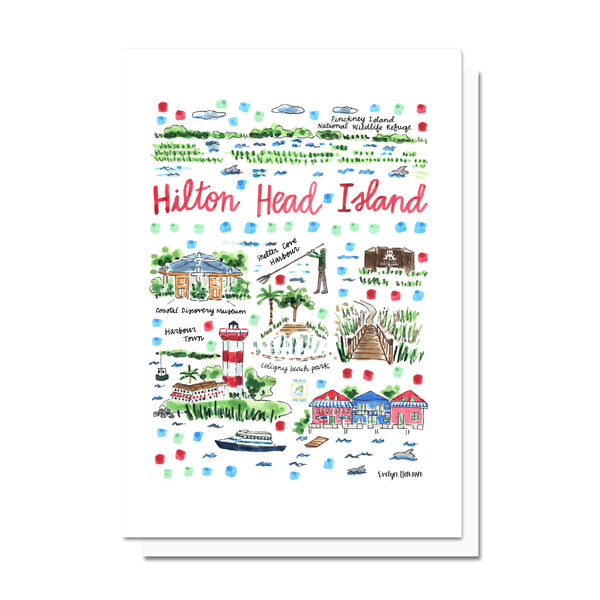 Hilton Head Island, SC Map Card