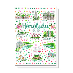 Honolulu, HI Map Card