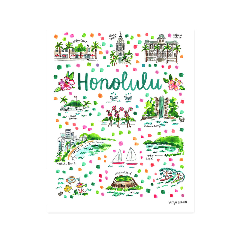 "Honolulu, HI" Fine Art Print