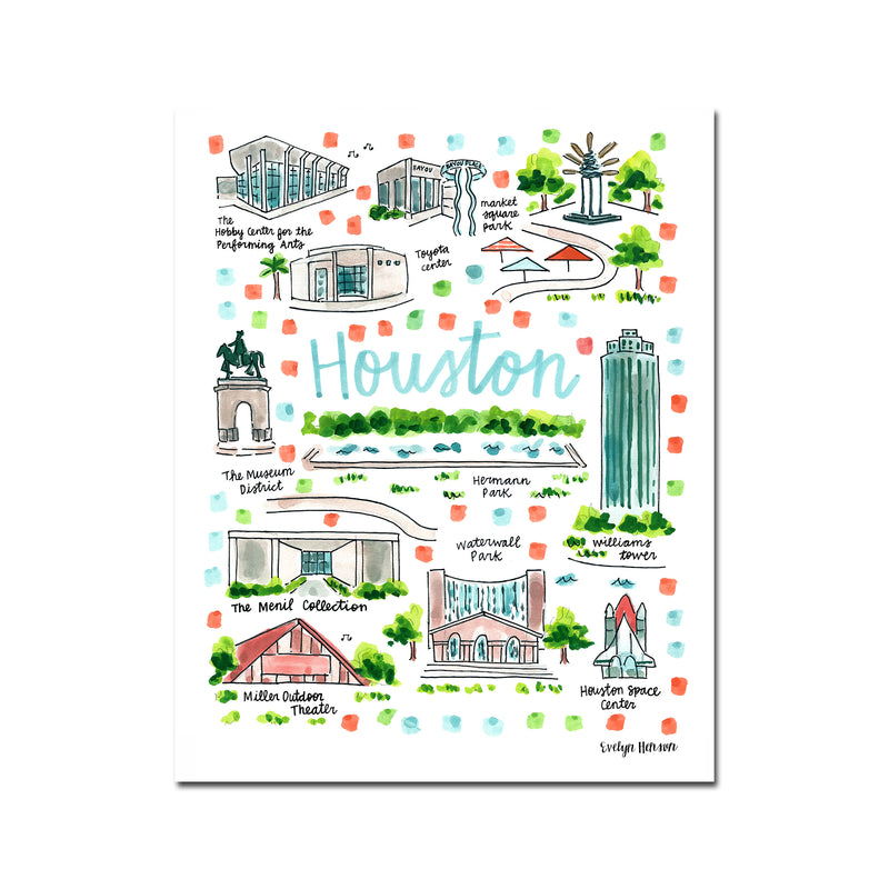 "Houston, TX" Fine Art Print
