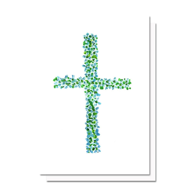 Hydrangea Cross, Printable Card Download
