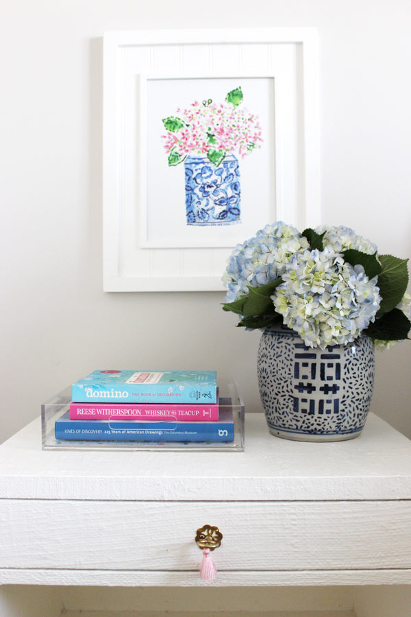 The "Happy Pink Hydrangeas" Fine Art Print