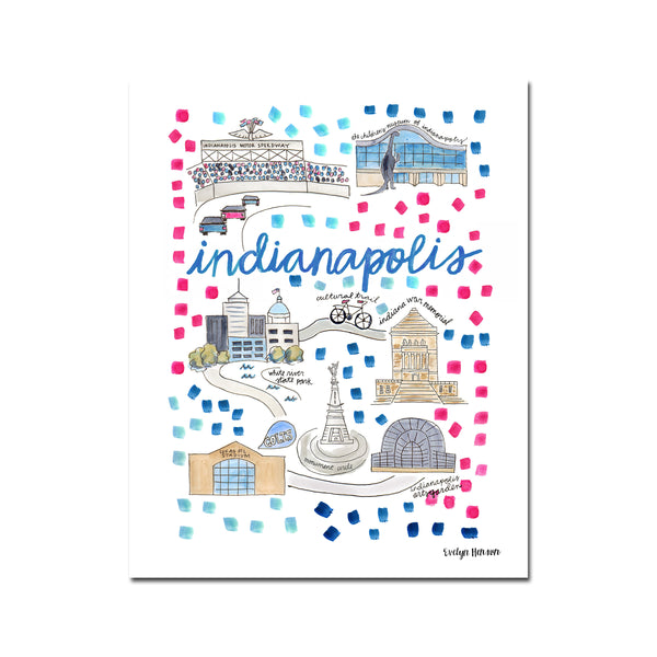 "Indianapolis, IN" Fine Art Print