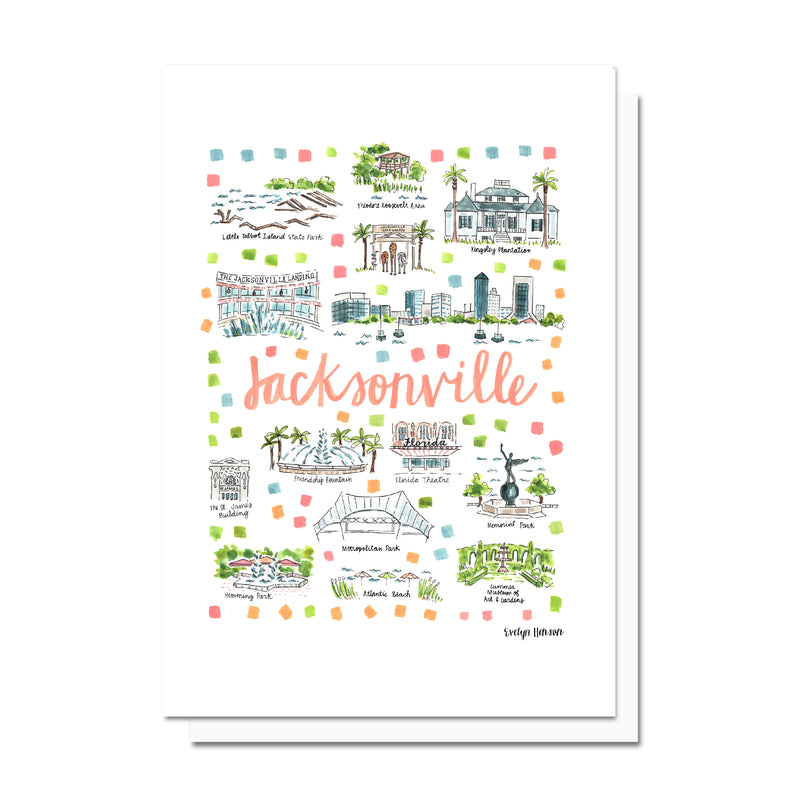 Jacksonville, FL Map Card