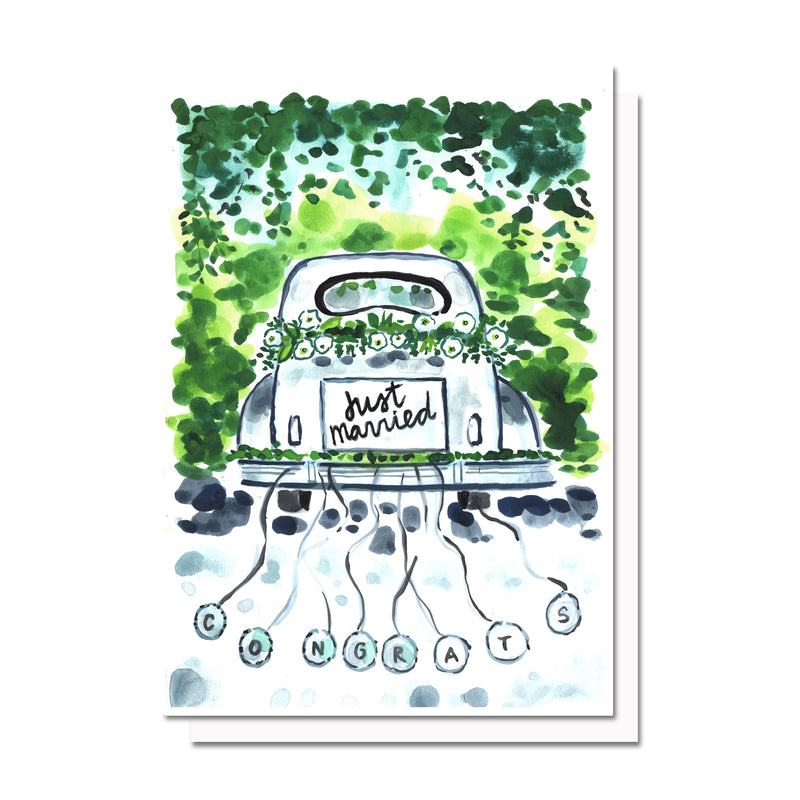 Just Married Car Card