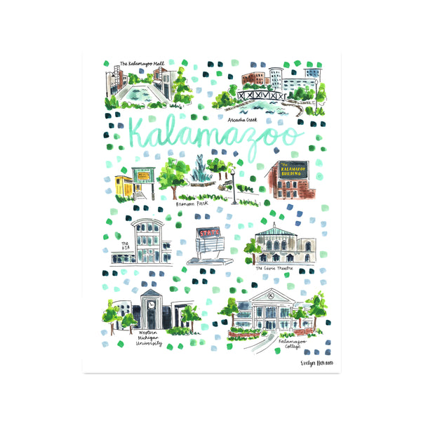 "Kalamazoo, MI" Fine Art Print