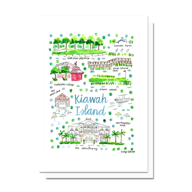 Kiawah Island, SC Map Card