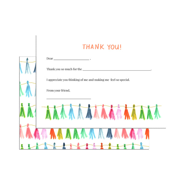 Kids Thank You Notecard Set, Tasslin' Print