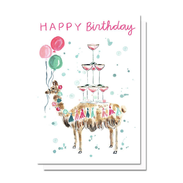 Birthday Llama, Printable Card Download