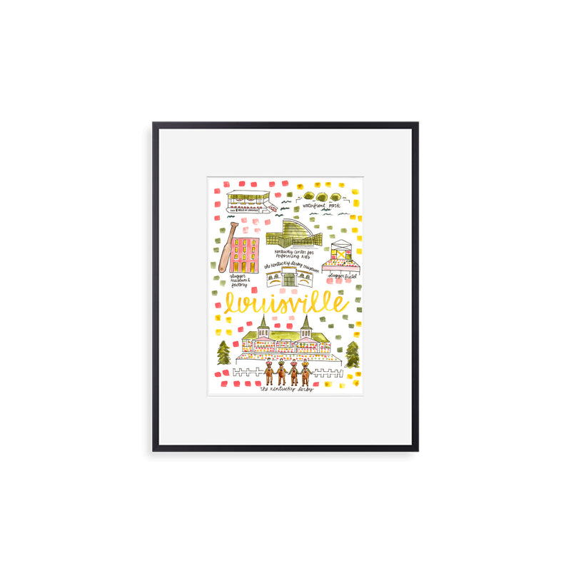 louisville framed print