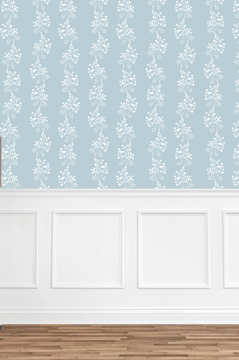 Love Fern Wallpaper - Blue