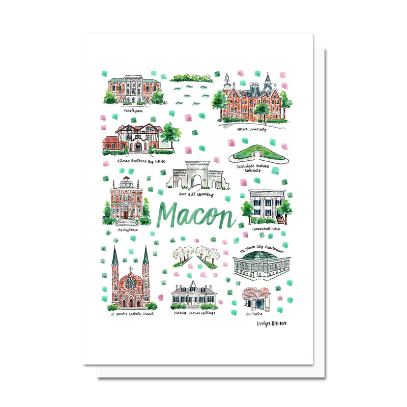 Macon, GA Map Card