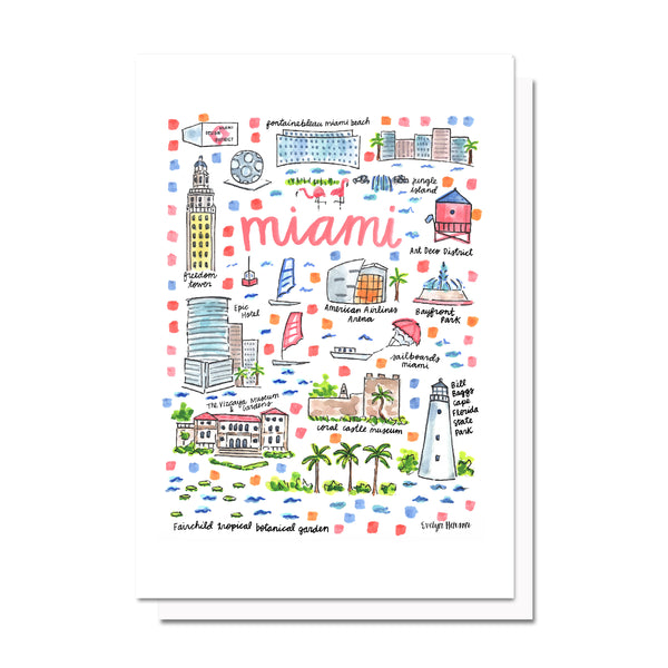 Miami, FL Map Card