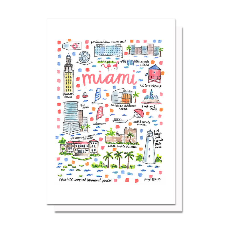 Miami, FL Map Card