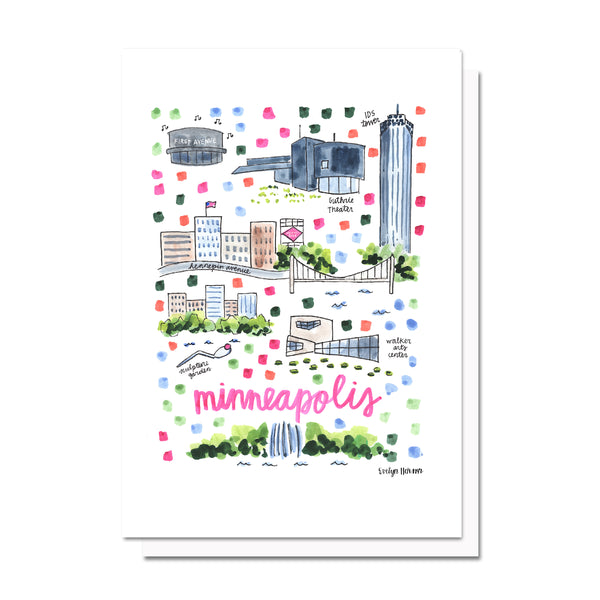 Minneapolis, MN Map Card