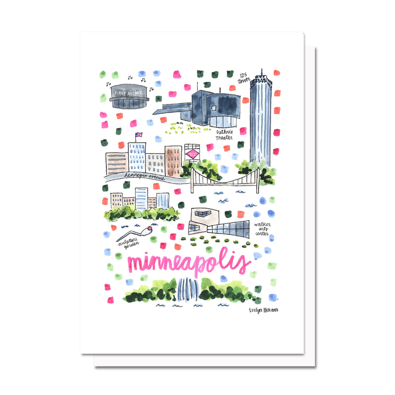 Minneapolis, MN Map Card