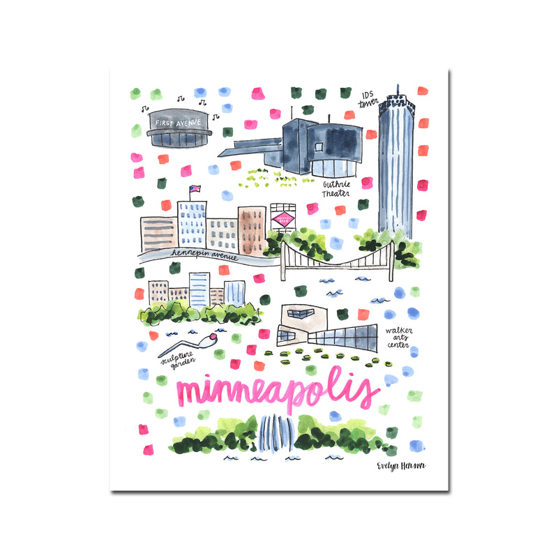 "Minneapolis, MN" Fine Art Print